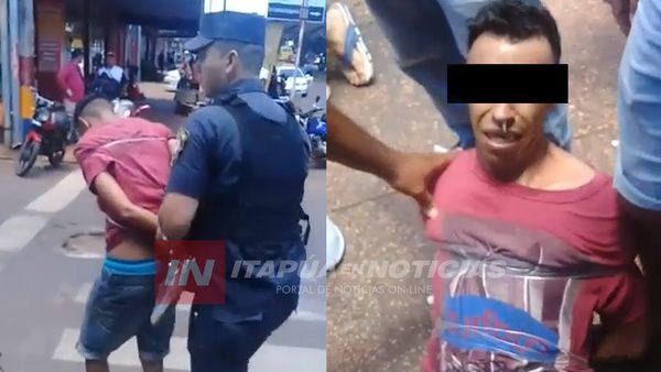 TRABAJADORES ATRAPARON A SUPUESTO LADRÓN EN EL CIRCUITO COMERCIAL