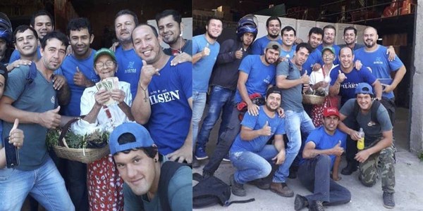 TRABAJADORES SE ORGANIZARON PARA REGALAR EL AGUINALDO A UNA YUYERA DE 84 AÑOS