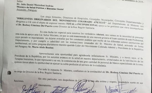 Aparece nota a favor del Dr. Rodney Giménez - Digital Misiones