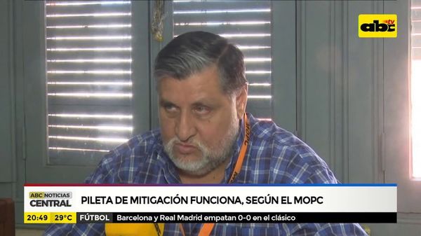 Pileta de mitigación funciona, según el MOPC - ABC Noticias - ABC Color
