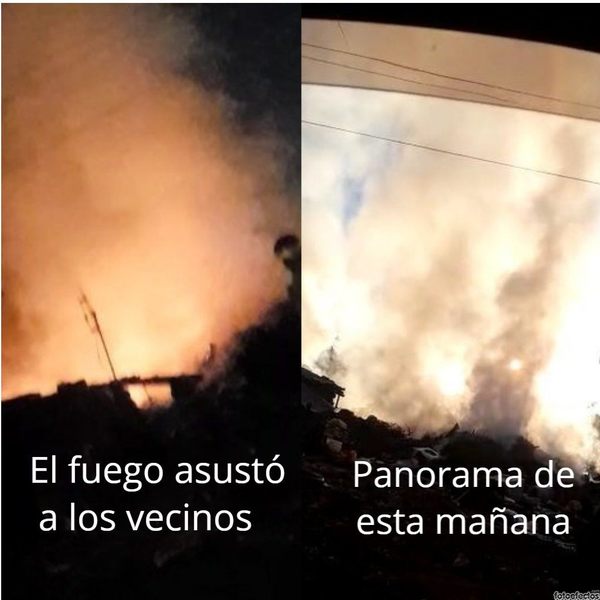 Villa Laurelty: Susto por incendio en basural | San Lorenzo Py