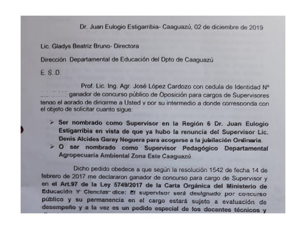 No asume ganador de concurso
