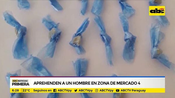 Aprehenden a un hombre en zona de Mercado 4 - ABC Noticias - ABC Color