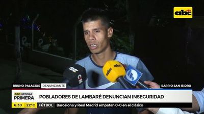 Pobladores de Lambaré denuncian inseguridad - ABC Noticias - ABC Color