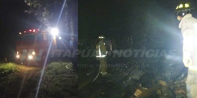 INCENDIO CONSUMIÓ UNA HUMILDE VIVIENDA EN CNEL. BOGADO