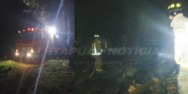 INCENDIO CONSUMIÓ UNA HUMILDE VIVIENDA EN CNEL. BOGADO