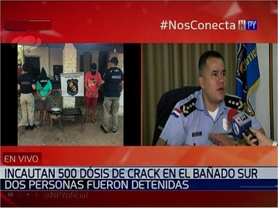 Incautan unas 500 dosis de crac en el Bañado Sur