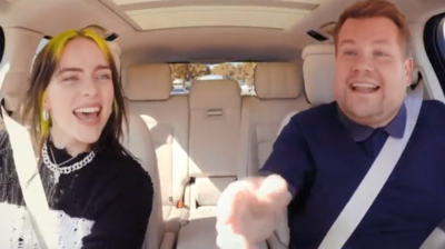Mirá a Billie Eilish en el carpool karaoke junto a James Corden