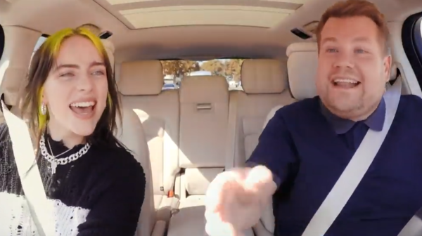 Mirá a Billie Eilish en el carpool karaoke junto a James Corden