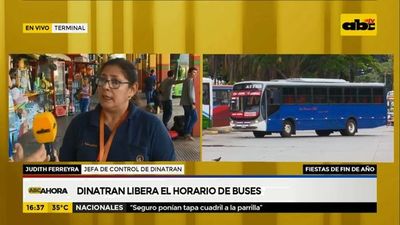 Dinatran liberó horario de buses - Nacionales - ABC Color