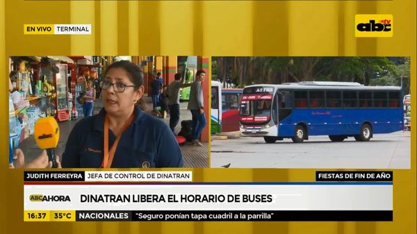 Dinatran liberó horario de buses - Nacionales - ABC Color