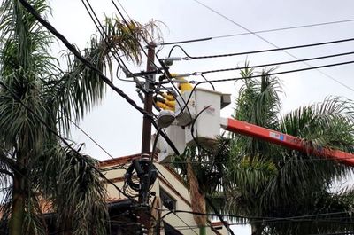 Violento temporal afectó el  40% del sistema eléctrico - Economía - ABC Color