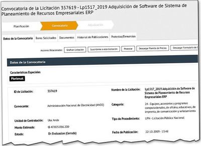 Por producto similar, ANDE pagará 50 veces más que otros entes estatales - Economía - ABC Color