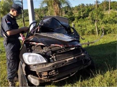 Un padre y sus dos hijos mueren en un accidente rutero en Acahay