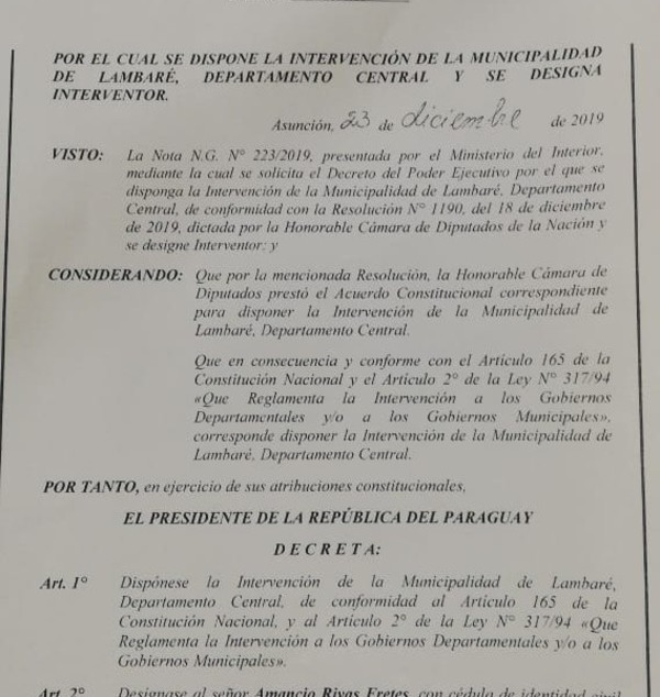 En su afán de 'mantener distancia con cualquier polémica', Ejecutivo nombra nuevo interventor en la comuna lambareña