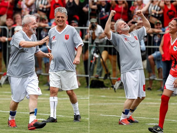 Lula y la forma de celebrar su libertad con sus aliados: el fútbol.