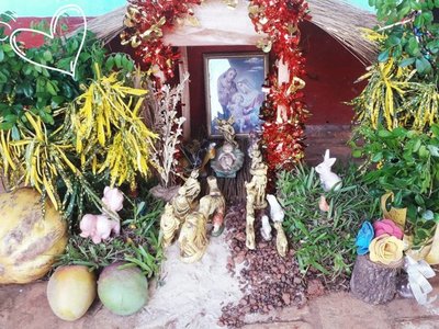 Pesebres, arbolitos y cena de fin de año