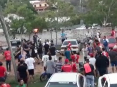 Realizan disparo durante incidentes en un partido en Carapeguá