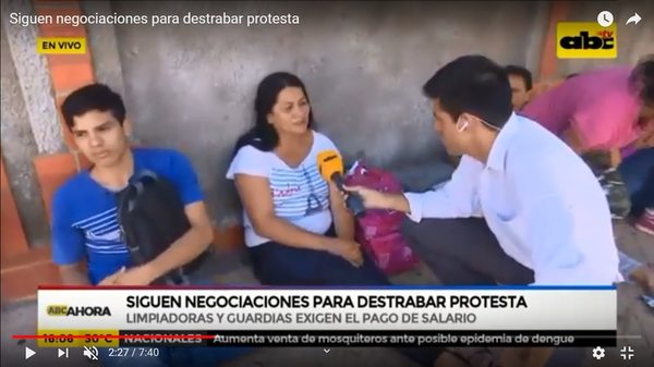 Trabajadores de servicios tercerizados reclaman salarios y aguinaldo pendientes - Nacionales - ABC Color