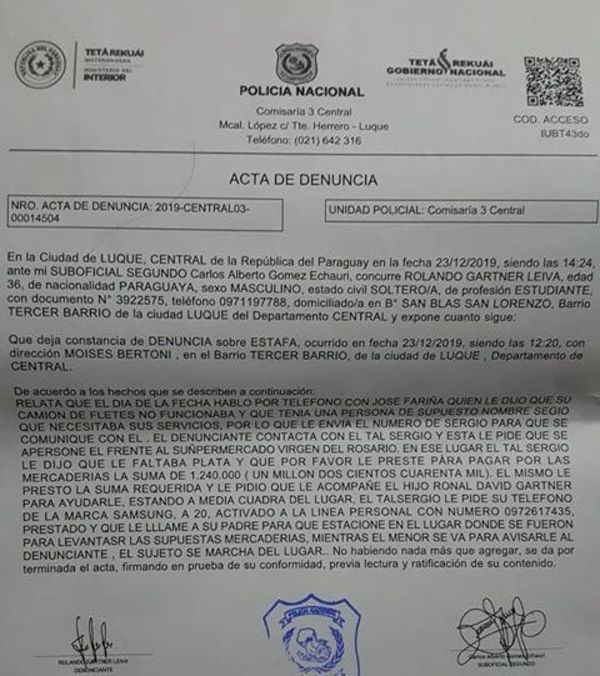 Estafan a fletero en Luque •