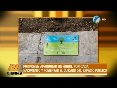 Proponen apadrinar un árbol por cada nacimiento para fomentar el cuidado del espacio público