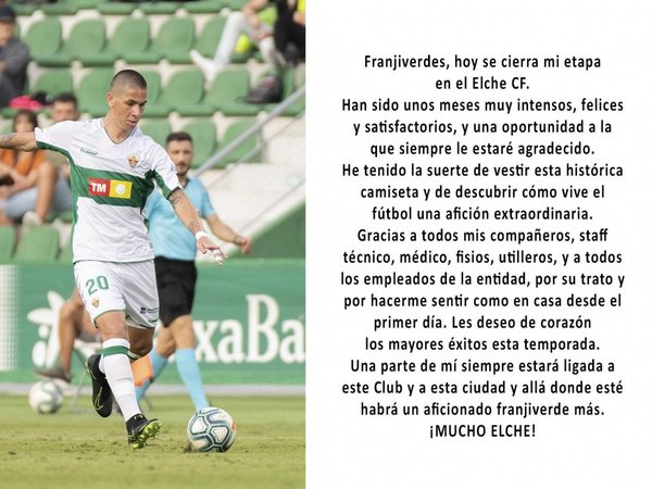 Danilo Ortiz deja el Elche