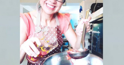 Banana y limón en el clericó  de periodista