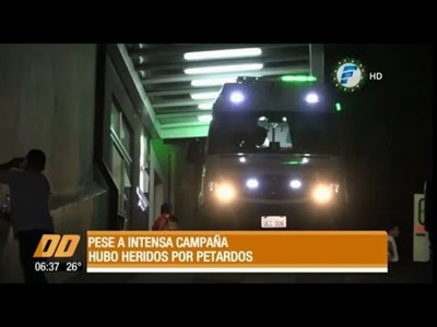 Pese a intensa campaña hubo heridos por petardos