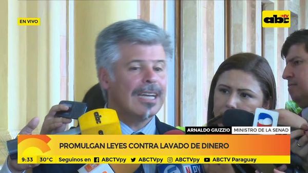 Promulgan leyes contra lavado de dinero - ABC Noticias - ABC Color