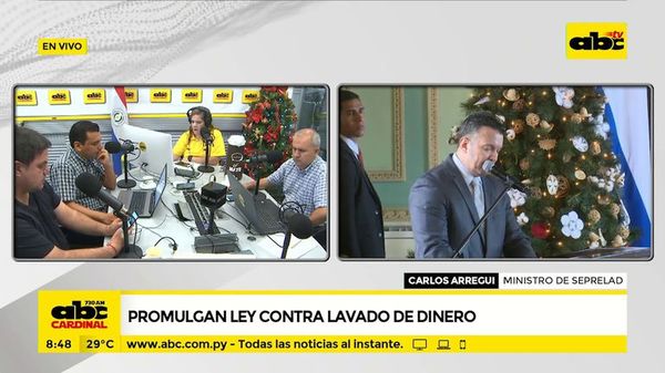 Promulgan ley contra lavado de dinero - ABC Noticias - ABC Color