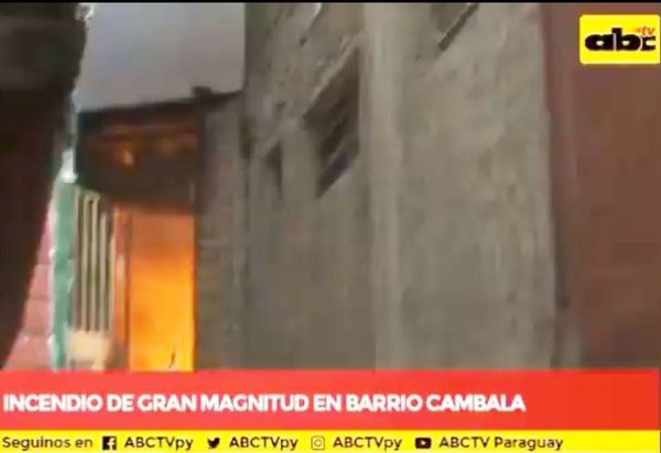 Incendio en el barrio Cambala - Nacionales - ABC Color