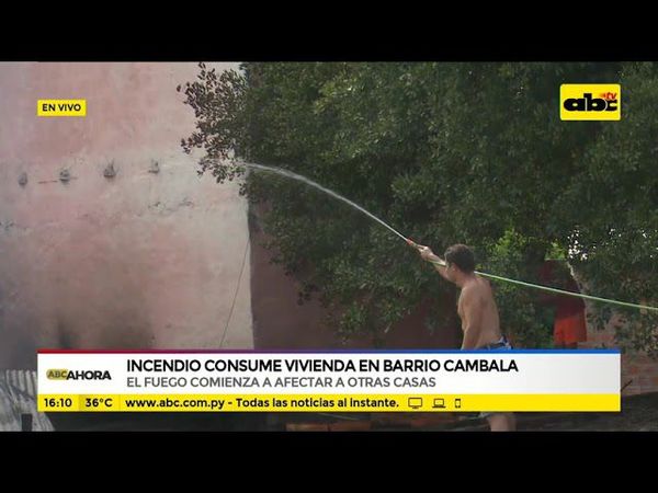 Incendio consume vivienda en barrio Cambala - ABC Noticias - ABC Color