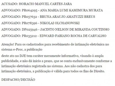 Notifican a Cartes de su proceso en el Brasil