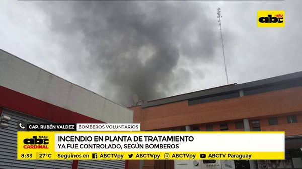 Incendio en planta de tratamiento - ABC Noticias - ABC Color