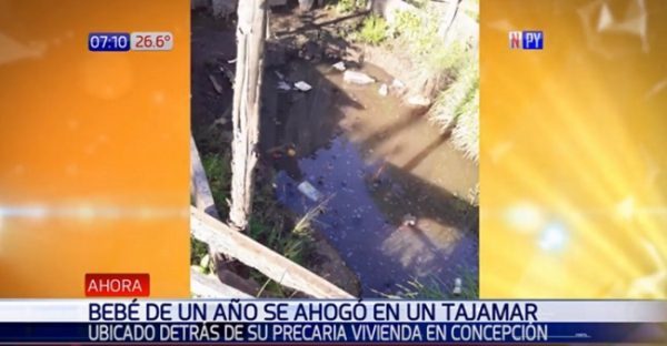 Bebé fallece tras caer a un tajamar en Concepción