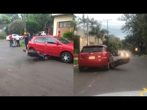 MOTOCICLISTA QUEDÓ HERIDO EN ACCIDENTE EN B° VILLA CANDIDA