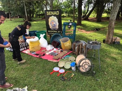 Desmantelan laboratorio de cocaína en Minga Guazú