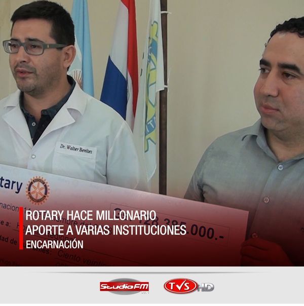 ROTARY ENTREGÓ APORTES PRODUCTO DE RECAUDACIÓN EN GRAN ALMUERZO SOLIDARIO 2018