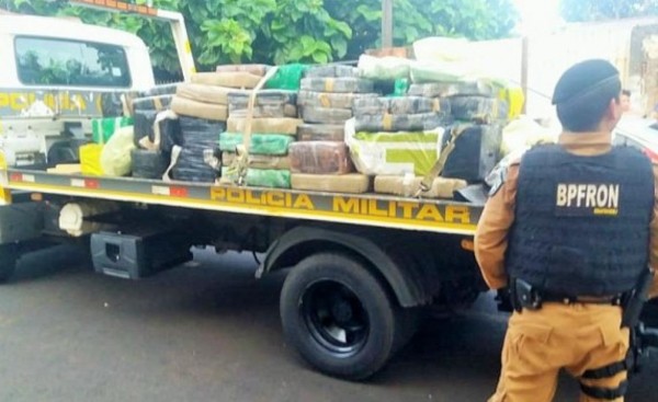 Paraguayo detenido con más de 3.000 kg de marihuana en Foz
