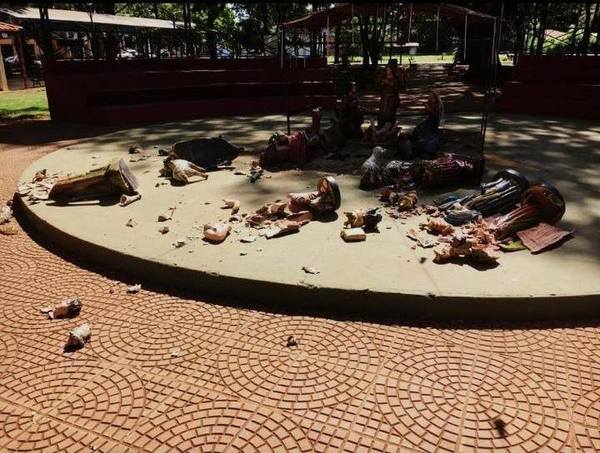 Inadaptados destruyen pesebre en Minga Guazú