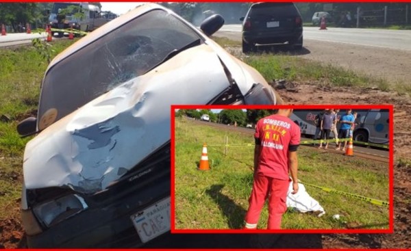 Menor muere arrollada mientras intentaba cruzar la Ruta PY 02