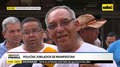 Policías jubilados se manifiestan - ABC Noticias - ABC Color