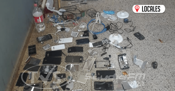 Pabellón del PCC: incautan armas blancas, celulares y bebidas alcohólicas