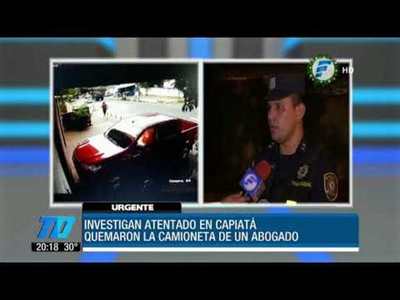 Queman camioneta de abogado en Capiatá
