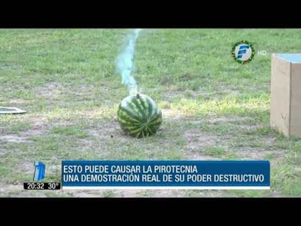 Demostración del poder destructivo de los petardos