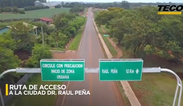 Asfalto ya une a Raúl Peña con Ruta 06