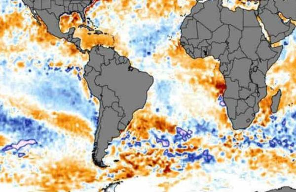 Identifican una gigantesca masa de agua caliente en el Pacífico que se mueve hacia Sudamérica - SNT