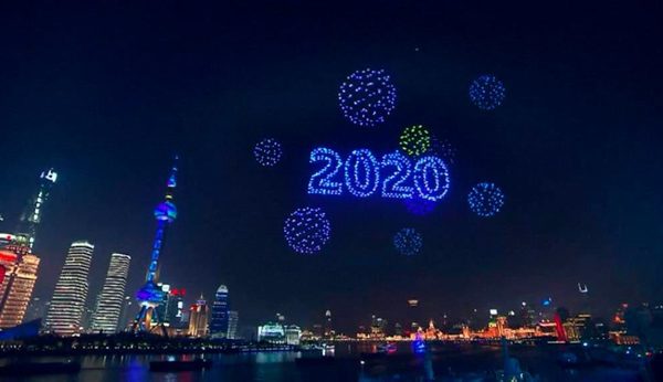 La impresionante manera en que recibieron el 2020 en Shanghai