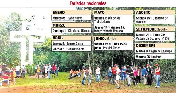 Solo dos feriados tendrán cambio de fecha este año - Política - ABC Color