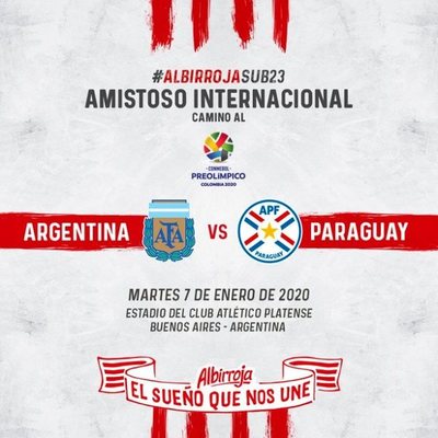 Albirroja preolímpica jugará amistoso con Argentina | .::Agencia IP::.
